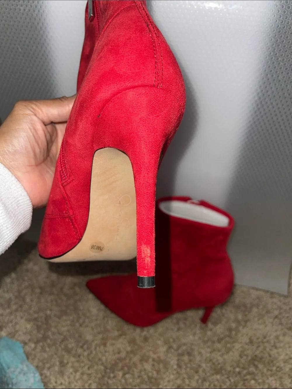 Jessica Simpson Red Pointed Toe Stiletto Booties